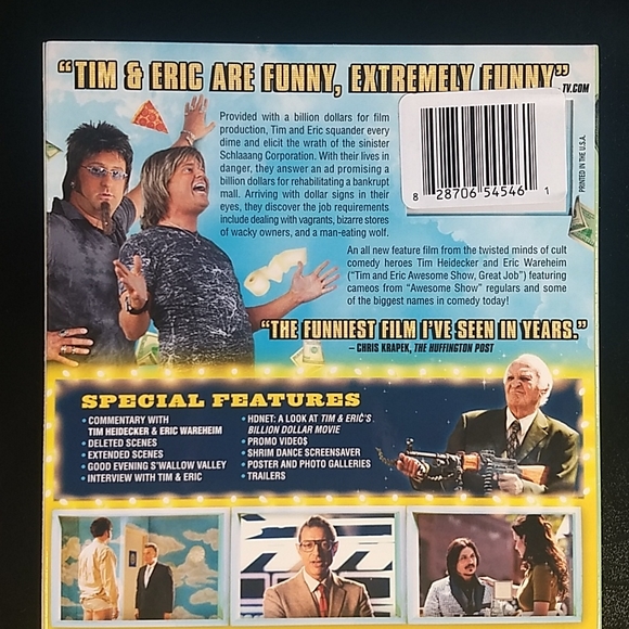 Factory Sealed "Tim & Eric's Billion Dollar Movie", DVD, It's got SHRIM! - Picture 3 of 9